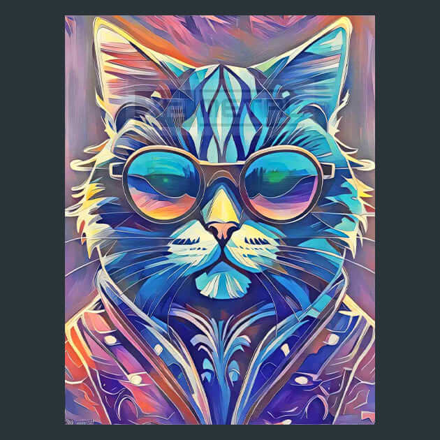 Meow Music Metal Wall Art and Desktop Mouse Pad by X2Metal