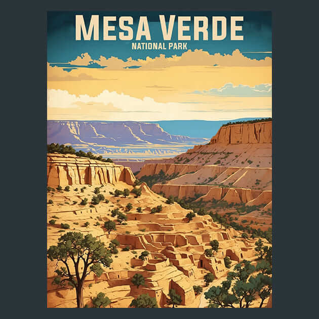 Mesa Verde Metal Wall Art and Desktop Mouse Pad by X2Metal