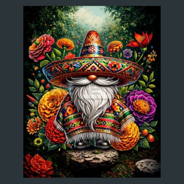 Mexican Gnomes 14 Metal Wall Art and Desktop Mouse Pad by X2Metal