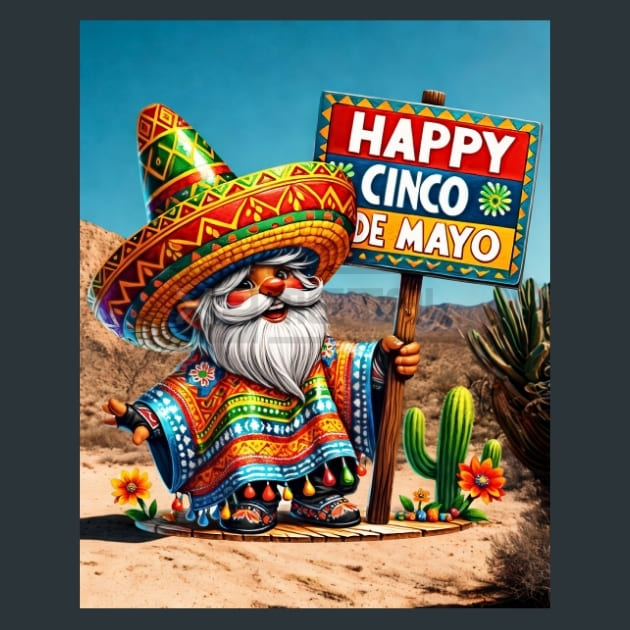 Mexican Gnomes 16 Metal Wall Art and Desktop Mouse Pad by X2Metal