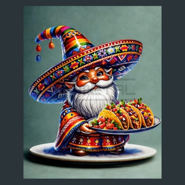 Mexican Gnomes 20 Metal Wall Art and Desktop Mouse Pad by X2Metal
