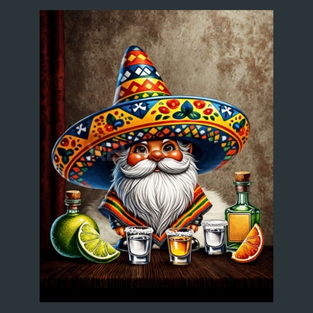 Mexican Gnomes 21 Metal Wall Art and Desktop Mouse Pad by X2Metal