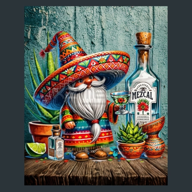 Mexican Gnomes 22 Metal Wall Art and Desktop Mouse Pad by X2Metal
