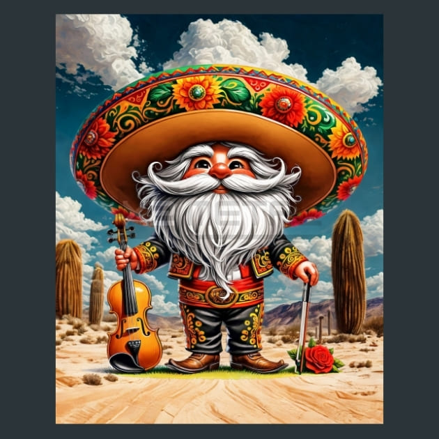 Mexican Gnomes 6 Metal Wall Art and Desktop Mouse Pad by X2Metal
