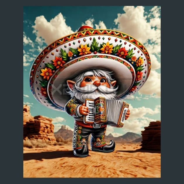 Mexican Gnomes 7 Metal Wall Art and Desktop Mouse Pad by X2Metal