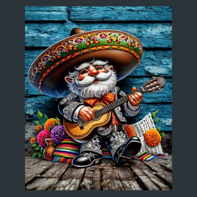Mexican Gnomes 8 Metal Wall Art and Desktop Mouse Pad by X2Metal