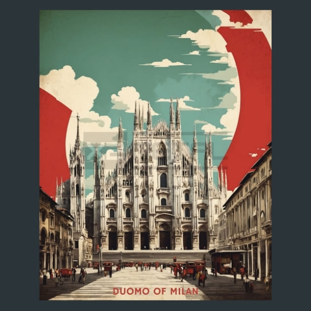 Milan Duomo Italy 2 Metal Wall Art and Desktop Mouse Pad by X2Metal