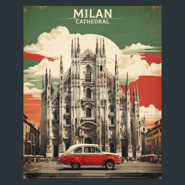 Milan Duomo Italy Metal Wall Art and Desktop Mouse Pad by X2Metal