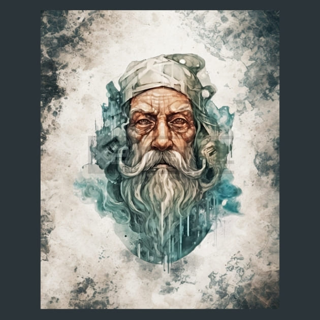 Mimirs Head Mythology Metal Wall Art and Desktop Mouse Pad by X2Metal