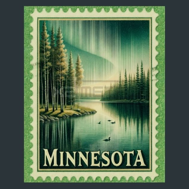 Minnesota-Stamp-Metal-Prints