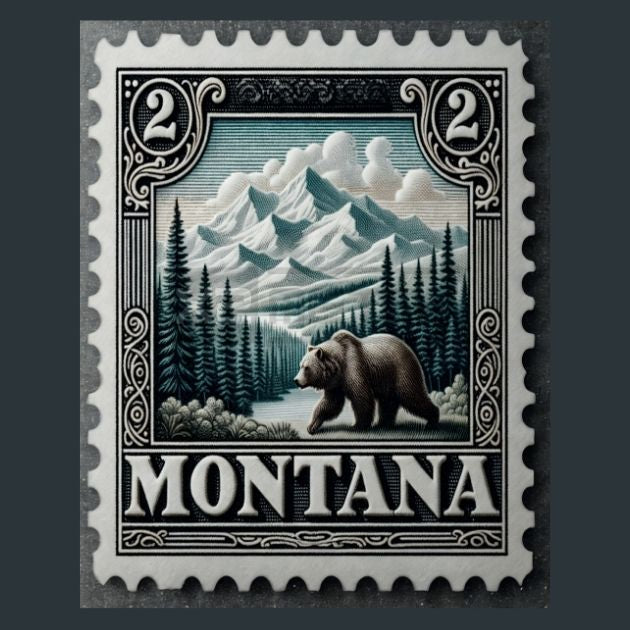 Montana-Stamp-2-Metal-Prints