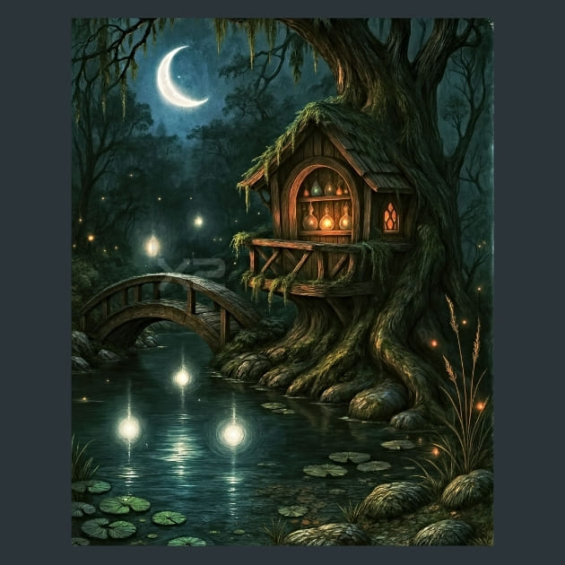 Moonlit-Will-Magical-Forest-metal-prints-posters-mouse-pads