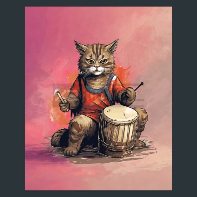 Moonlit Prowler Cat – Metal Print &amp; Mouse Pad | ChromaLuxe | Made in Iowa USA