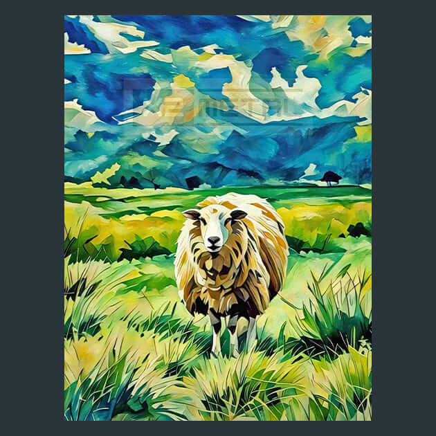 Moorland Sheep Metal Wall Art and Desktop Mouse Pad by X2Metal