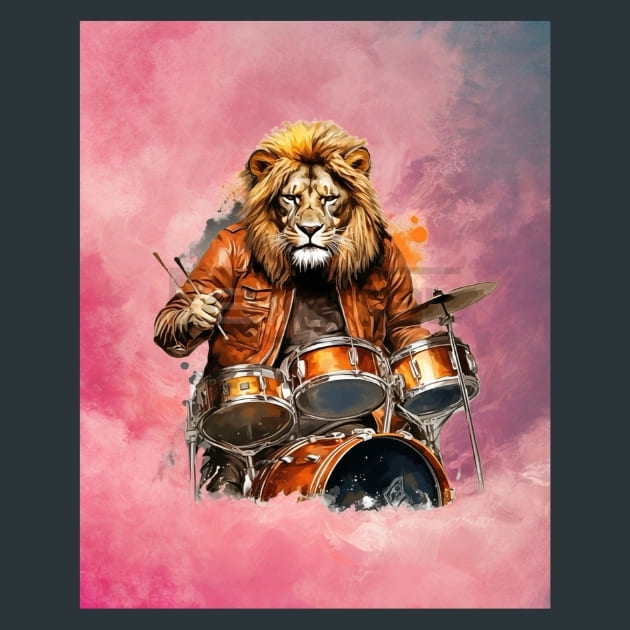 Mossy Watcher Lion Metal Wall Art and Desktop Mouse Pad by X2Metal