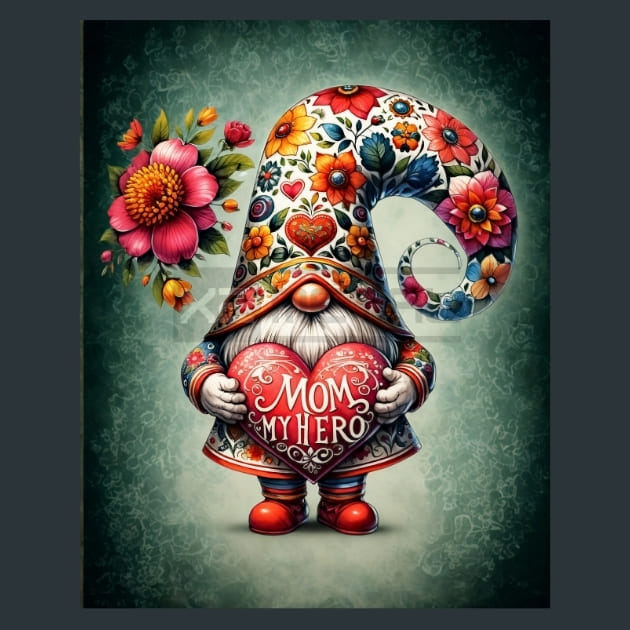 Mother’s Day Gnomes 10 Metal Wall Art and Desktop Mouse Pad by X2Metal