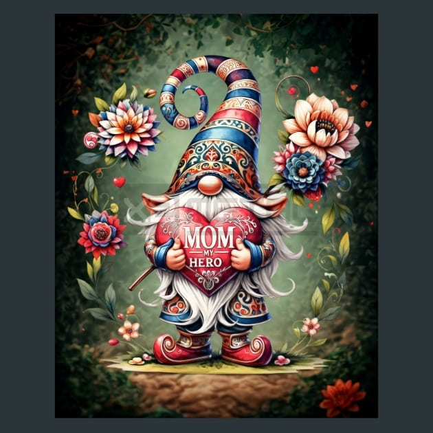 Mother’s Day Gnomes 11 Metal Wall Art and Desktop Mouse Pad by X2Metal