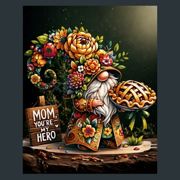 Mother’s Day Gnomes 13 Metal Wall Art and Desktop Mouse Pad by X2Metal