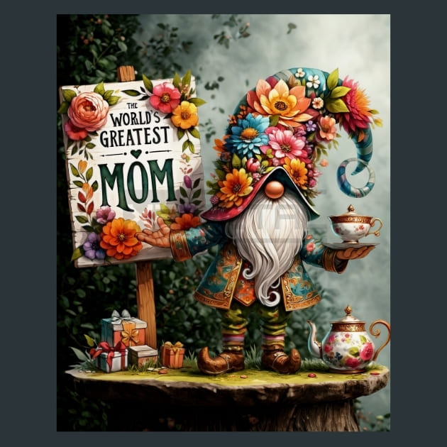 Mother’s Day Gnomes 16 Metal Wall Art and Desktop Mouse Pad by X2Metal