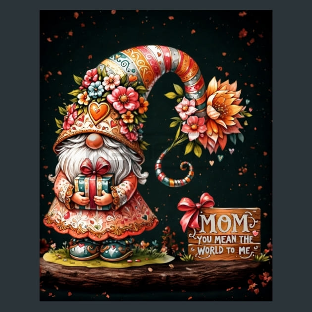 Mother’s Day Gnomes 19 Metal Wall Art and Desktop Mouse Pad by X2Metal