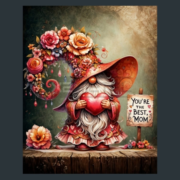 Mother’s Day Gnomes 21 Metal Wall Art and Desktop Mouse Pad by X2Metal