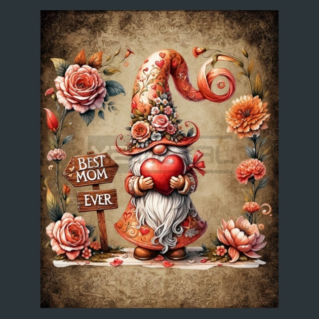 Mother’s Day Gnomes 22 Metal Wall Art and Desktop Mouse Pad by X2Metal