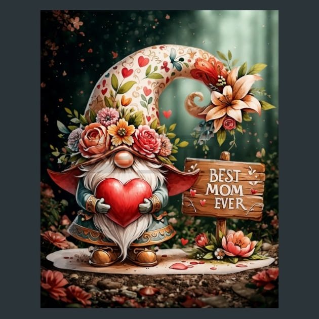 Mother’s Day Gnomes 23 Metal Wall Art and Desktop Mouse Pad by X2Metal