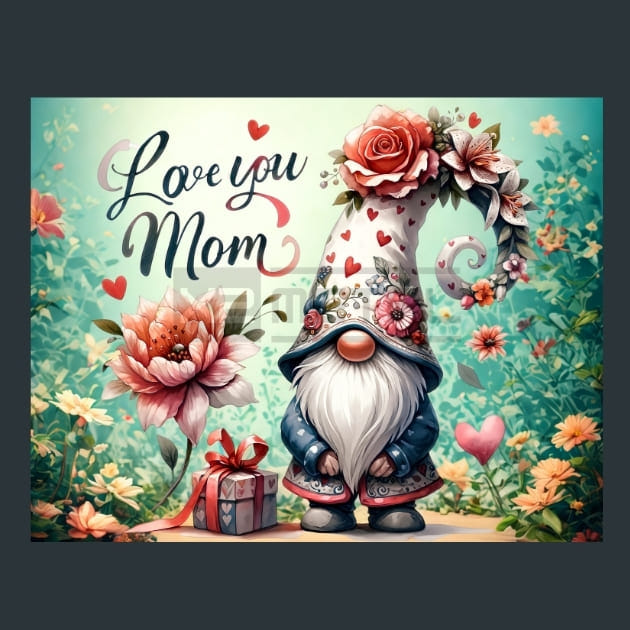 Mother’s Day Gnomes 25 Metal Wall Art and Desktop Mouse Pad by X2Metal