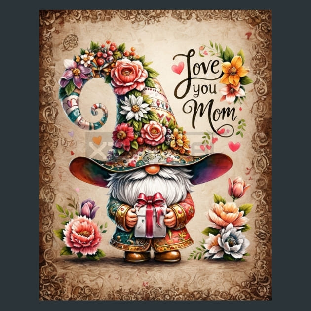 Mother’s Day Gnomes 28 Metal Wall Art and Desktop Mouse Pad by X2Metal