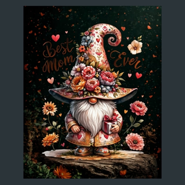 Mother’s Day Gnomes 29 Metal Wall Art and Desktop Mouse Pad by X2Metal