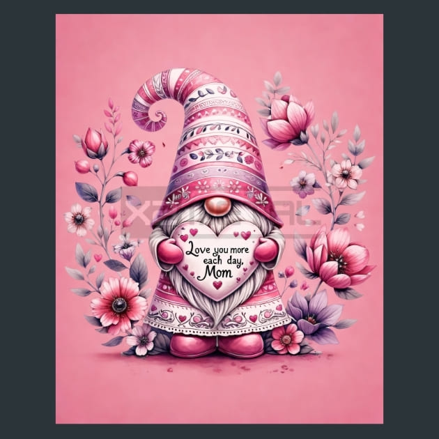 Mother’s Day Gnomes 4 Metal Wall Art and Desktop Mouse Pad by X2Metal