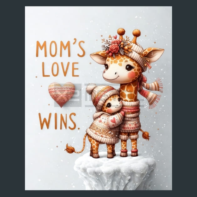 Mothers Day Animals 12 Metal Wall Art and Desktop Mouse Pad by X2Metal
