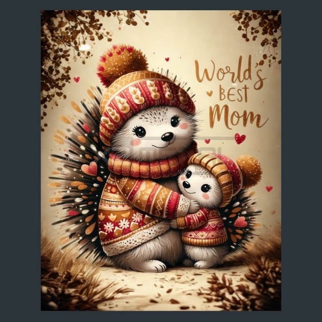 Mothers Day Animals 13 Metal Wall Art and Desktop Mouse Pad by X2Metal