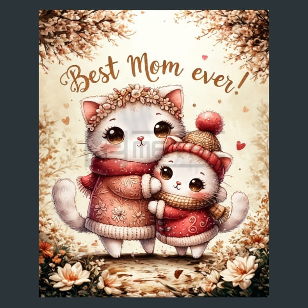 Mothers Day Animals 17 Metal Wall Art and Desktop Mouse Pad by X2Metal