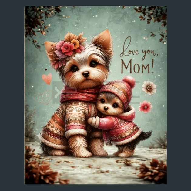 Mothers Day Animals 18 Metal Wall Art and Desktop Mouse Pad by X2Metal
