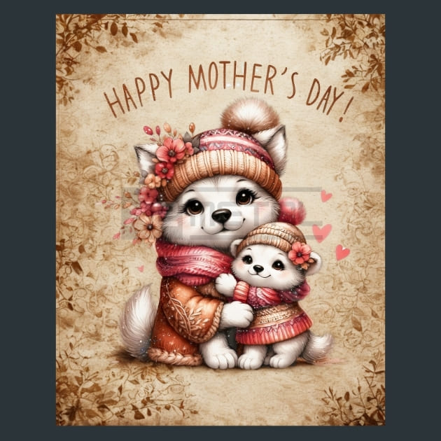 Mothers Day Animals 19 Metal Wall Art and Desktop Mouse Pad by X2Metal