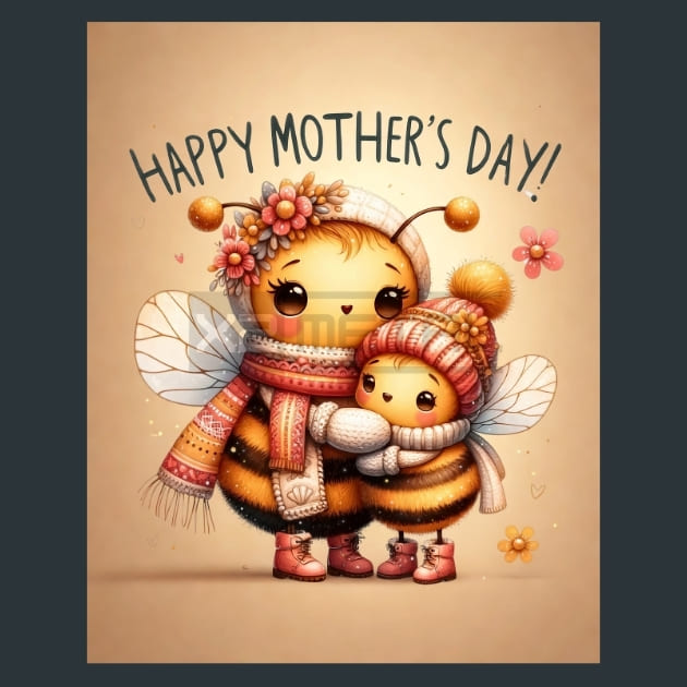 Mothers Day Animals 1 Metal Wall Art and Desktop Mouse Pad by X2Metal