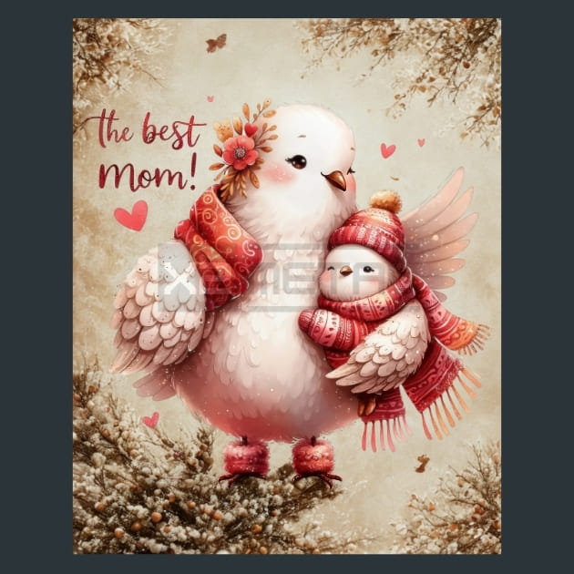 Mothers Day Animals 2 Metal Wall Art and Desktop Mouse Pad by X2Metal