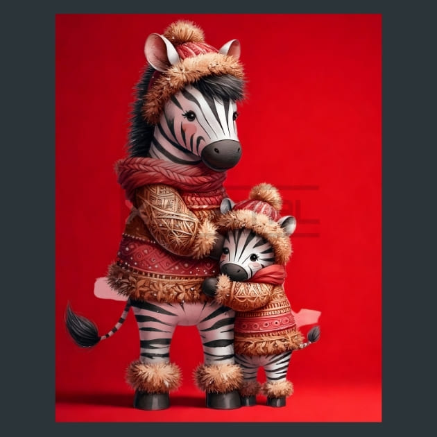 Mothers Day Animals 5 Metal Wall Art and Desktop Mouse Pad by X2Metal