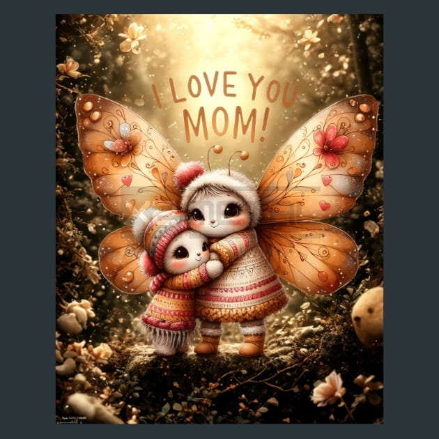 Mothers Day Animals 6 Metal Wall Art and Desktop Mouse Pad by X2Metal