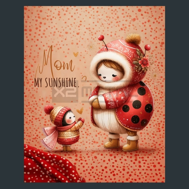 Mothers Day Animals 7 Metal Wall Art and Desktop Mouse Pad by X2Metal