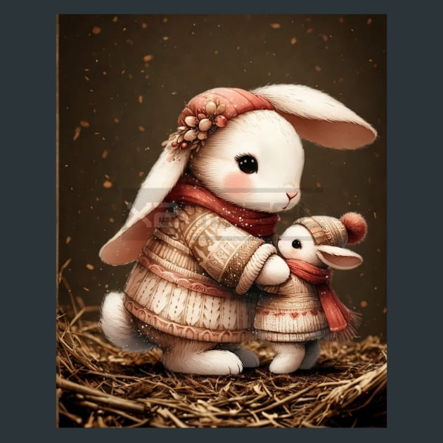 Mothers Day Animals 9 Metal Wall Art and Desktop Mouse Pad by X2Metal