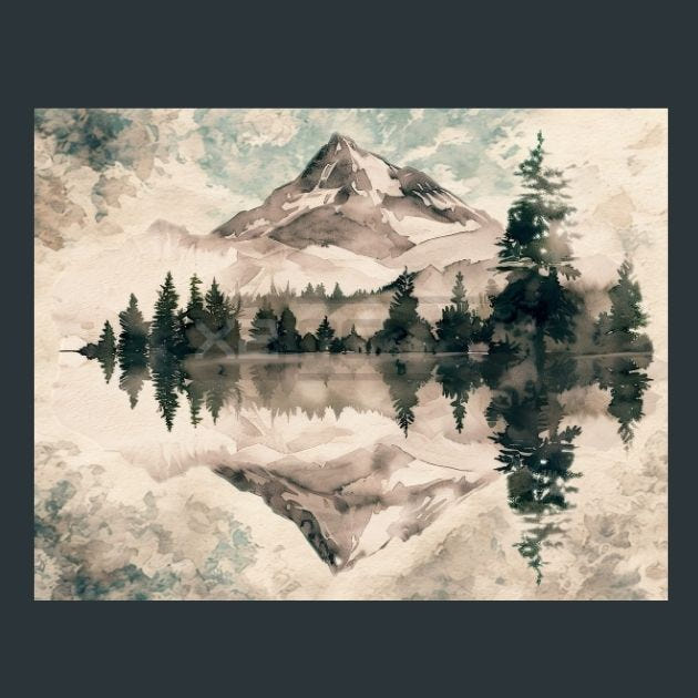 Mountain Landscapes 181 Metal Wall Art and Desktop Mouse Pad by X2Metal