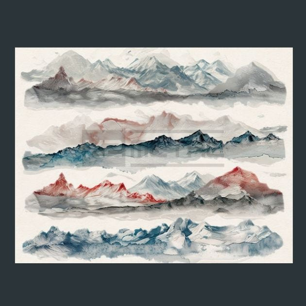 Mountain Landscapes 188 Metal Wall Art and Desktop Mouse Pad by X2Metal