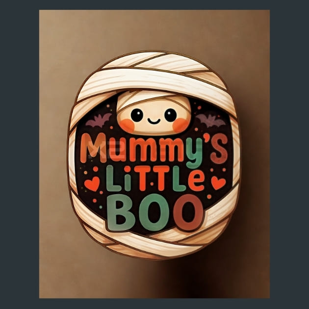 Mummys Little Boo Metal Wall Art and Desktop Mouse Pad by X2Metal
