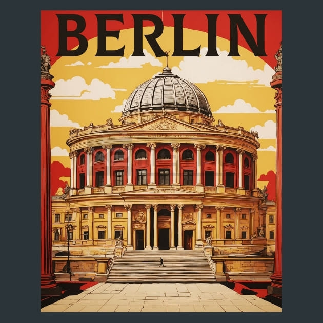 Museum Island 5 Germany Metal Wall Art and Desktop Mouse Pad by X2Metal