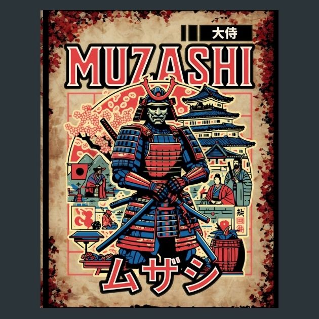 Muzashi-Japan-Samurai-Metal-Print