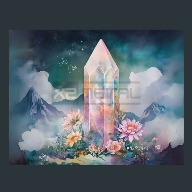 Mystic Minerals 10 Metal Wall Art and Desktop Mouse Pad by X2Metal