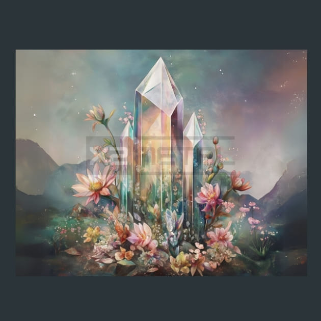 Mystic Minerals 7 Metal Wall Art and Desktop Mouse Pad by X2Metal