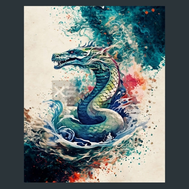Mystical Sea Creature 12 Metal Wall Art and Desktop Mouse Pad by X2Metal